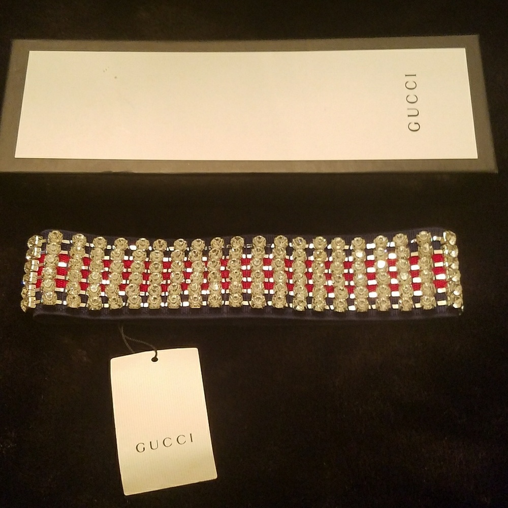 Gucci Web Crystal Headband